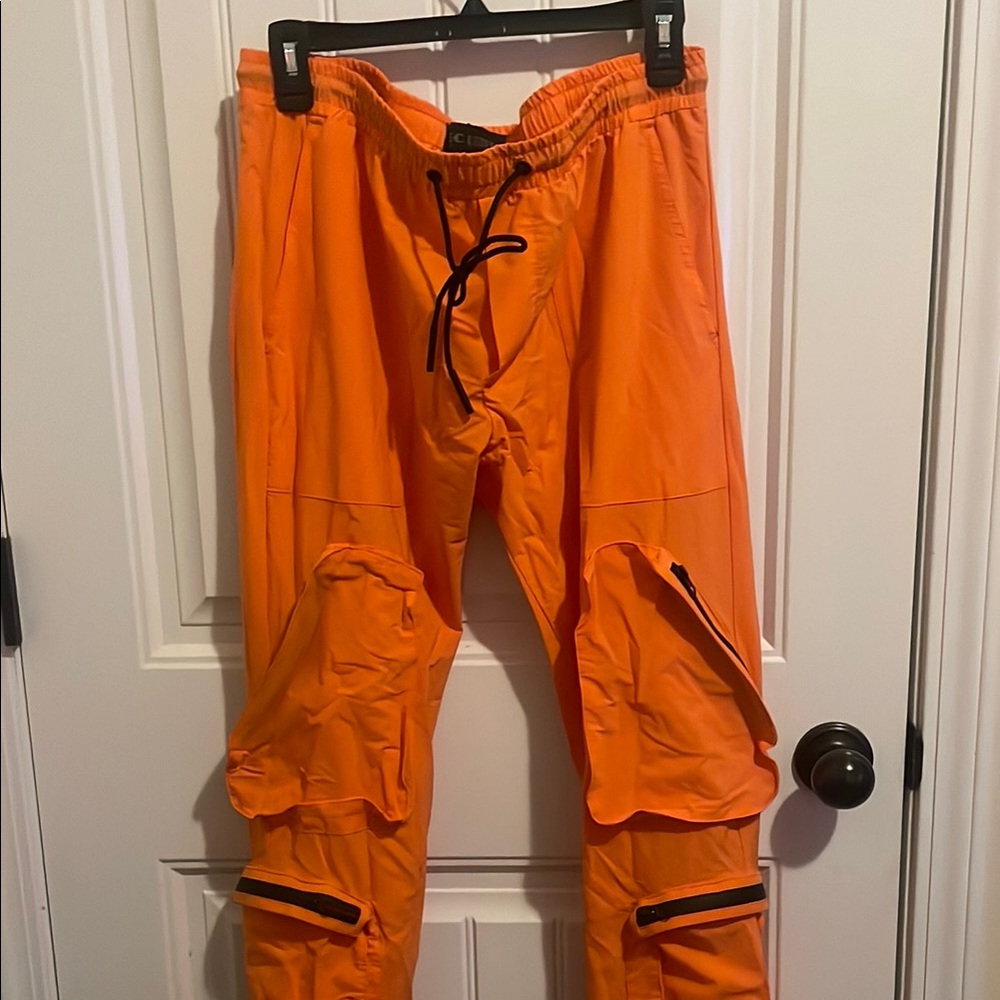 Orange Cargo Pants